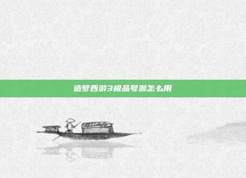造梦西游3极品号源怎么用