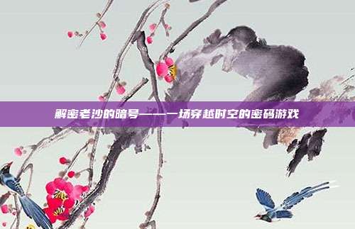 解密老沙的暗号——一场穿越时空的密码游戏