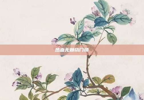 热血无赖撬门锁