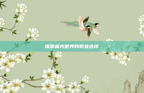 探索极光世界的职业选择