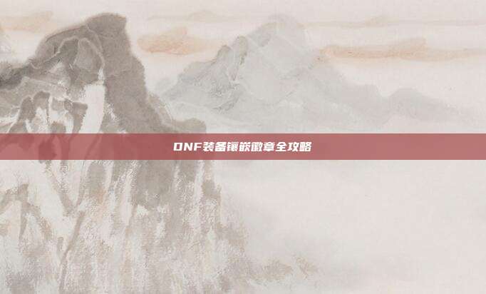 DNF装备镶嵌徽章全攻略