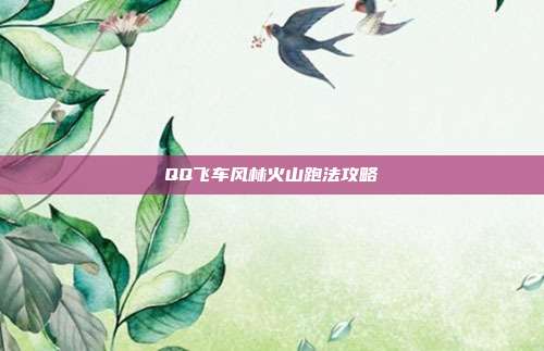 QQ飞车风林火山跑法攻略