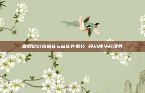掌握仙剑奇侠传5前传连携技 开启战斗新境界