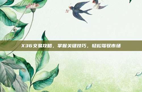 X36交易攻略,掌握关键技巧,轻松驾驭市场