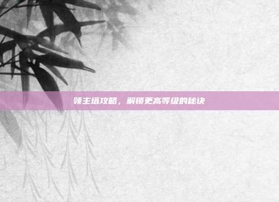 领主塔攻略,解锁更高等级的秘诀