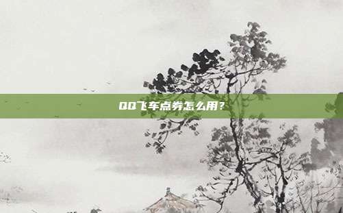 QQ飞车点券怎么用?
