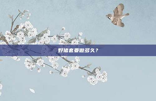 野猪套要做多久?