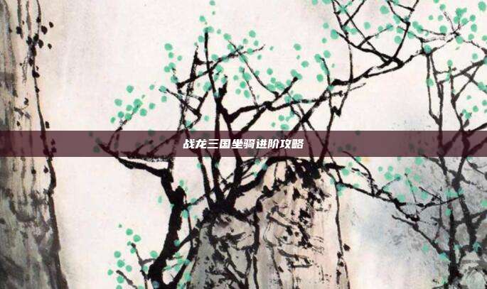 战龙三国坐骑进阶攻略