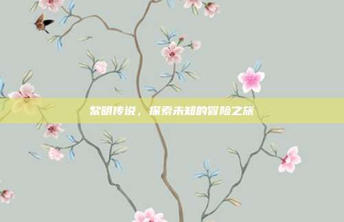 黎明传说,探索未知的冒险之旅
