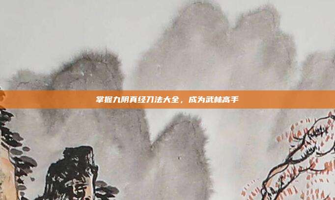 掌握九阴真经刀法大全,成为武林高手