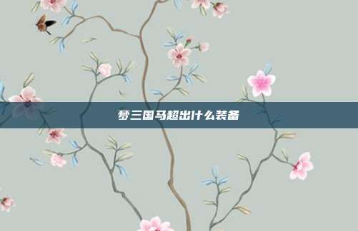 梦三国马超出什么装备