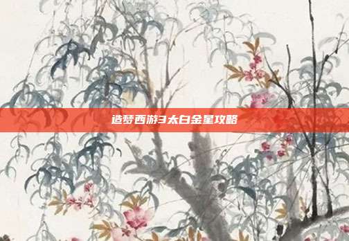 造梦西游3太白金星攻略