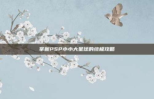 掌握PSP小小大星球的终极攻略
