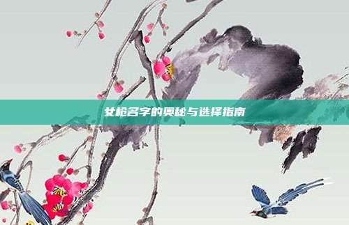 女枪名字的奥秘与选择指南