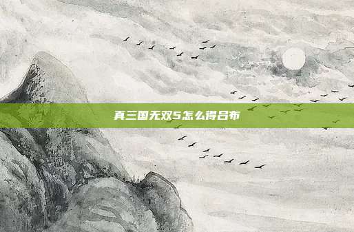 真三国无双5怎么得吕布