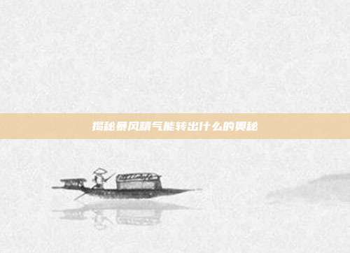 揭秘暴风精气能转出什么的奥秘