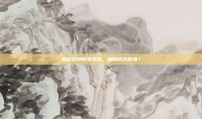 揭秘武神转生系统,如何成为传奇?