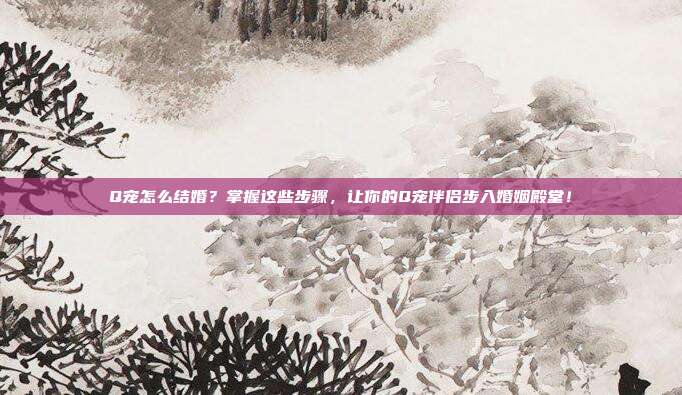 Q宠怎么结婚?掌握这些步骤,让你的Q宠伴侣步入婚姻殿堂!