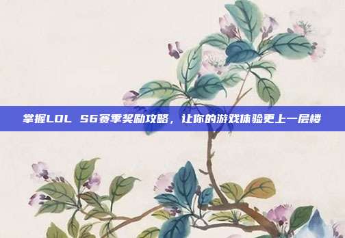 掌握LOL S6赛季奖励攻略,让你的游戏体验更上一层楼