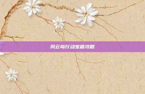 风云岛行动宝箱攻略