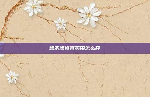 想不想修真药田怎么开