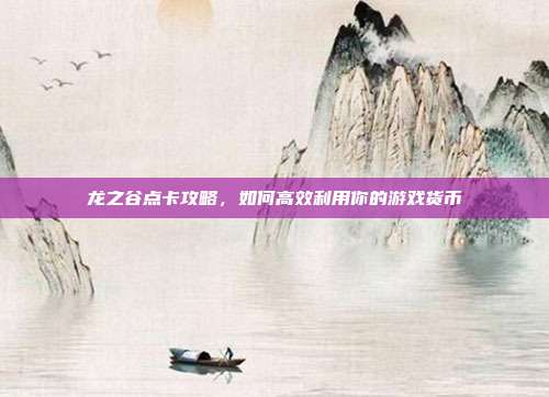 龙之谷点卡攻略,如何高效利用你的游戏货币