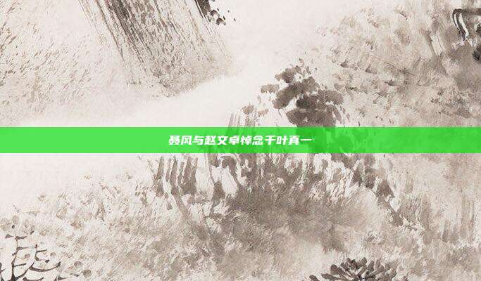 聂风与赵文卓悼念千叶真一