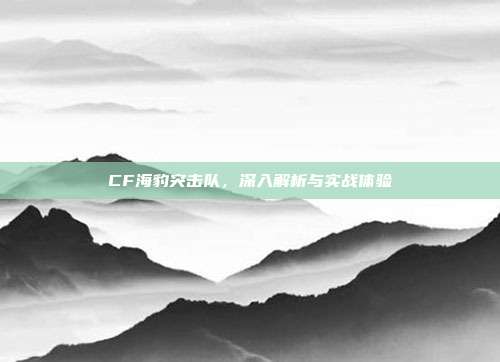 CF海豹突击队,深入解析与实战体验