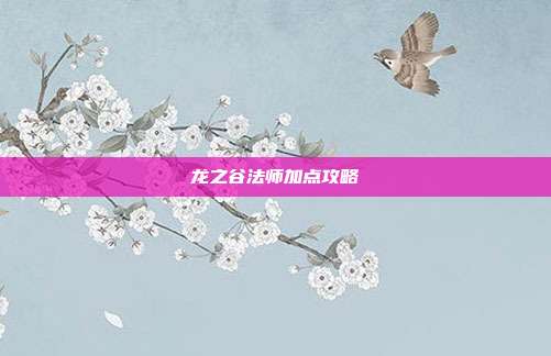 龙之谷法师加点攻略
