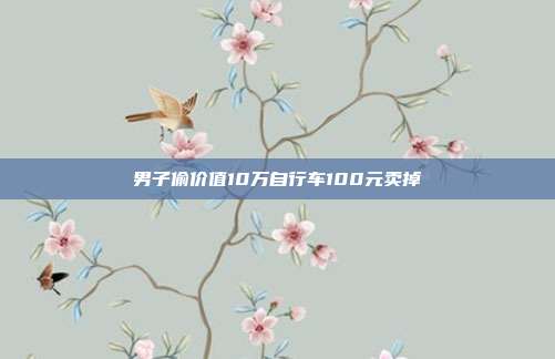 男子偷价值10万自行车100元卖掉