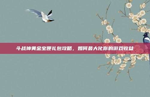 斗战神黄金宝匣礼包攻略,如何最大化你的游戏收益