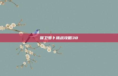 保卫萝卜挑战攻略38
