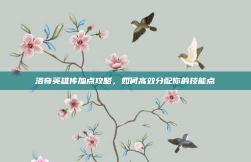 洛奇英雄传加点攻略,如何高效分配你的技能点
