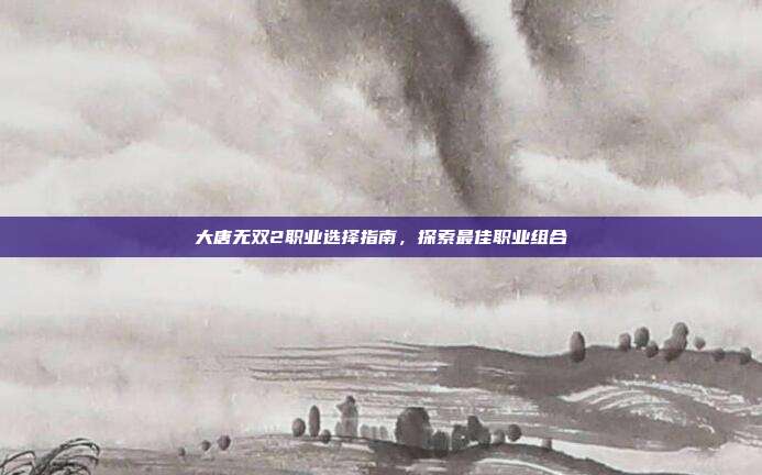 大唐无双2职业选择指南,探索最佳职业组合