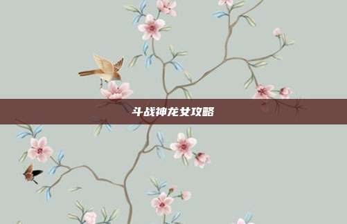 斗战神龙女攻略