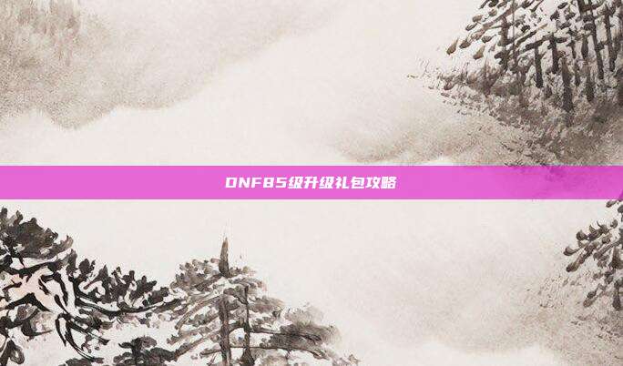 DNF85级升级礼包攻略