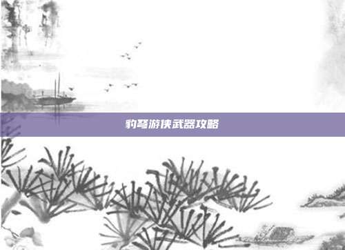 豹弩游侠武器攻略