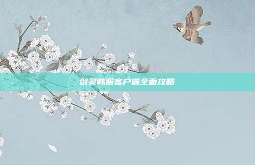 剑灵韩服客户端全面攻略