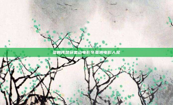 梁朝伟荣获釜山电影节亚洲电影人奖