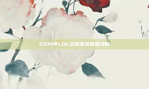 2014年LOL全明星赛直播攻略