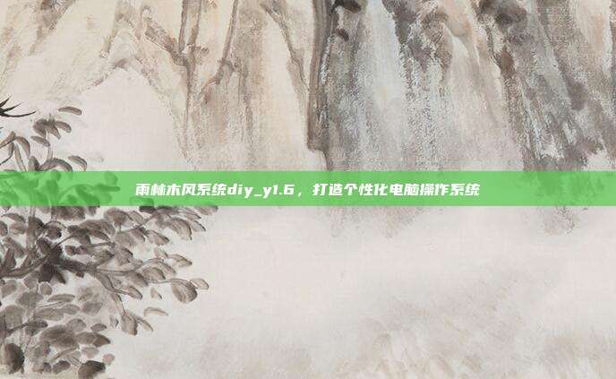 雨林木风系统diy_y1.6,打造个性化电脑操作系统