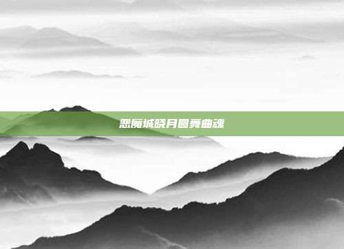 恶魔城晓月圆舞曲魂