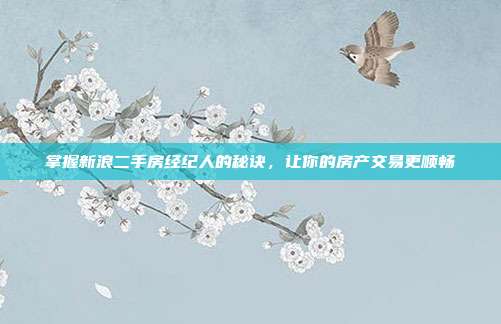 掌握新浪二手房经纪人的秘诀,让你的房产交易更顺畅