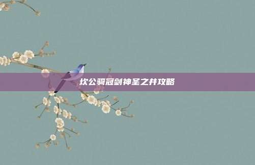 坎公骑冠剑神圣之井攻略