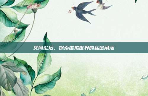 女同论坛,探索虚拟世界的私密角落