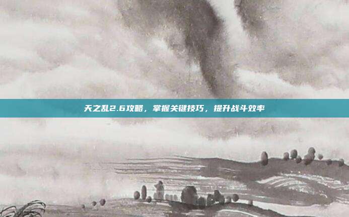 天之乱2.6攻略,掌握关键技巧,提升战斗效率