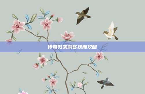 传奇归来刺客技能攻略