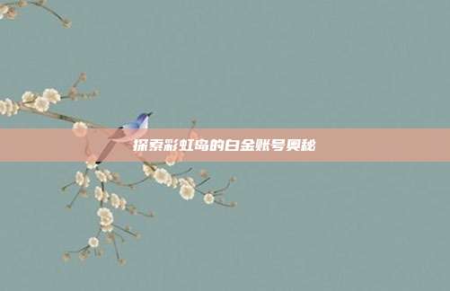 探索彩虹岛的白金账号奥秘