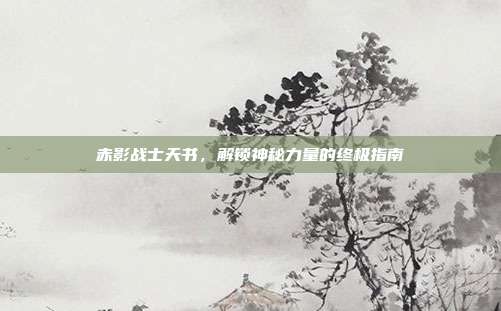 赤影战士天书,解锁神秘力量的终极指南
