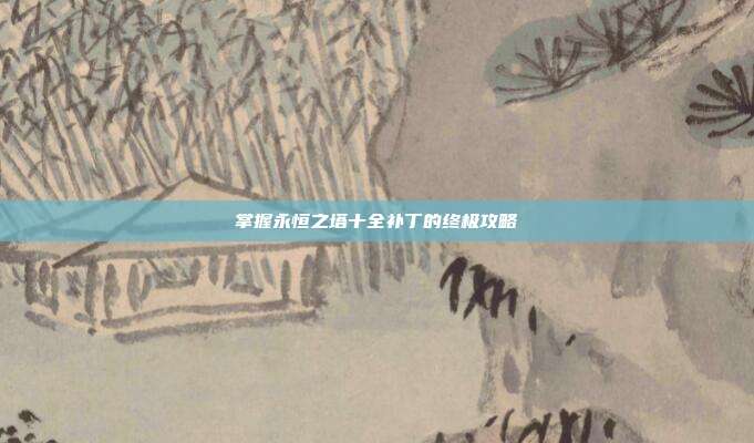 掌握永恒之塔十全补丁的终极攻略